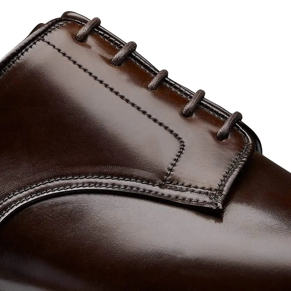 7 CM/2.76 Inches CMR CHAMARIPA Elegant Dark Brown Men's Shell Cordovan Derby Shoes