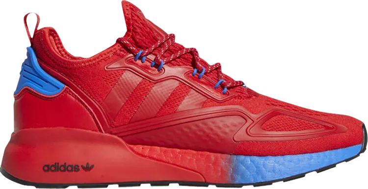 Adidas ZX 2K Boost 'Red Blue Gradient' Sneakers, Red