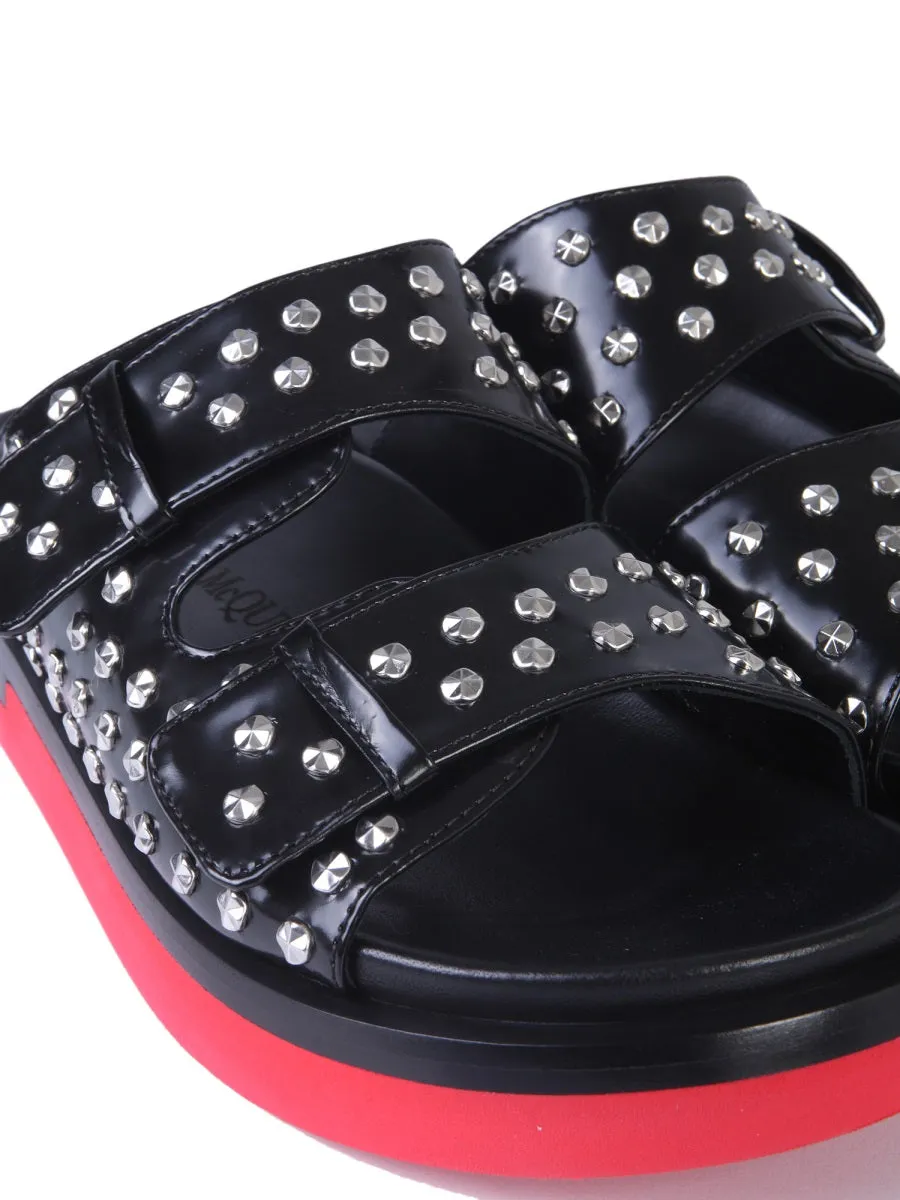Alexander McQueen Studded Double Strap Sandals