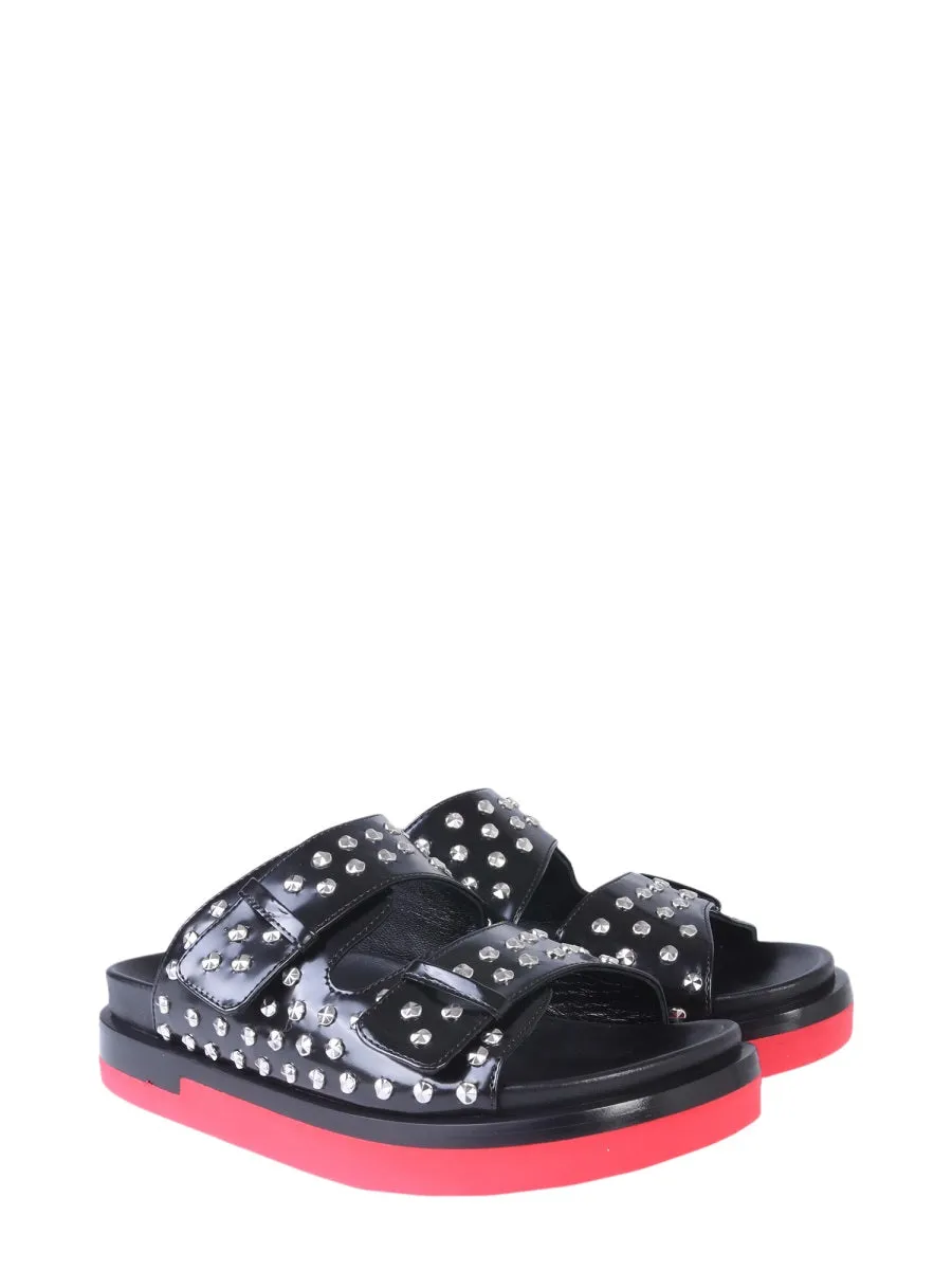 Alexander McQueen Studded Double Strap Sandals