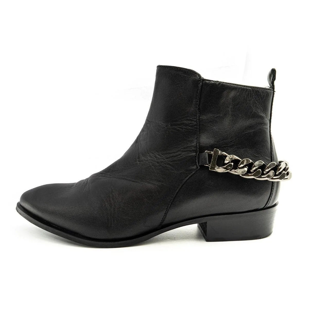 Andre Ankle Boots Leather Black Colour For Women