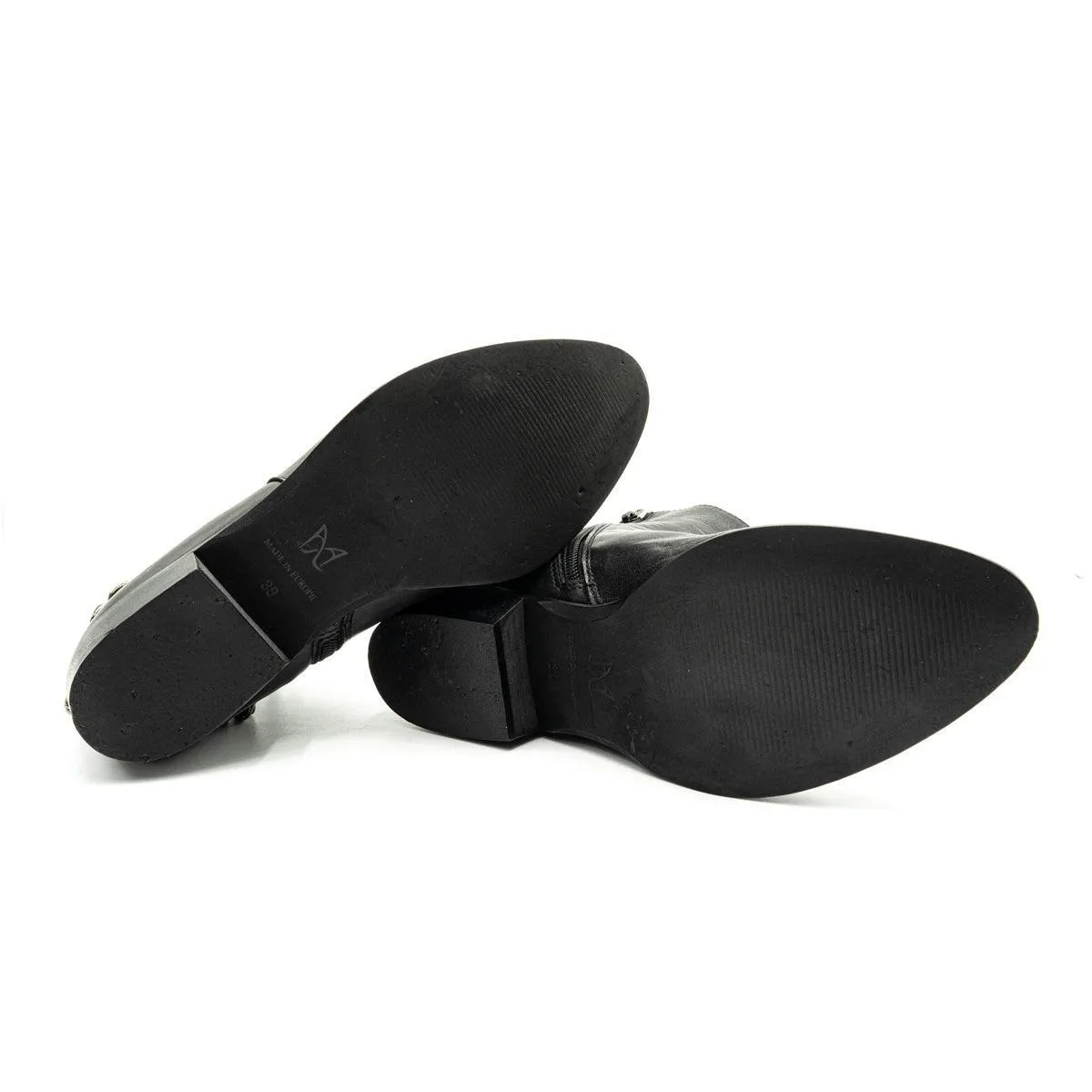 Andre Ankle Boots Leather Black Colour For Women
