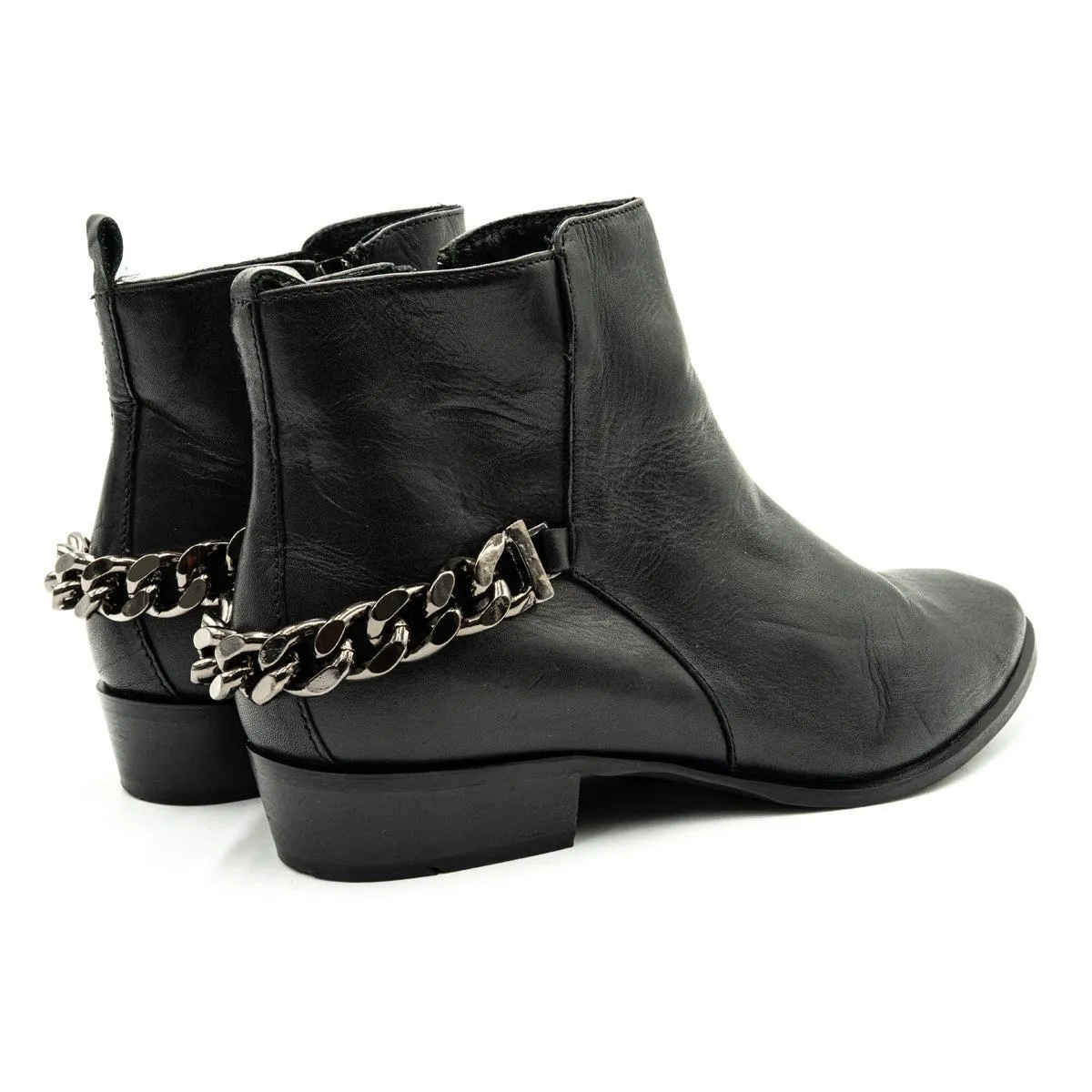 Andre Ankle Boots Leather Black Colour For Women