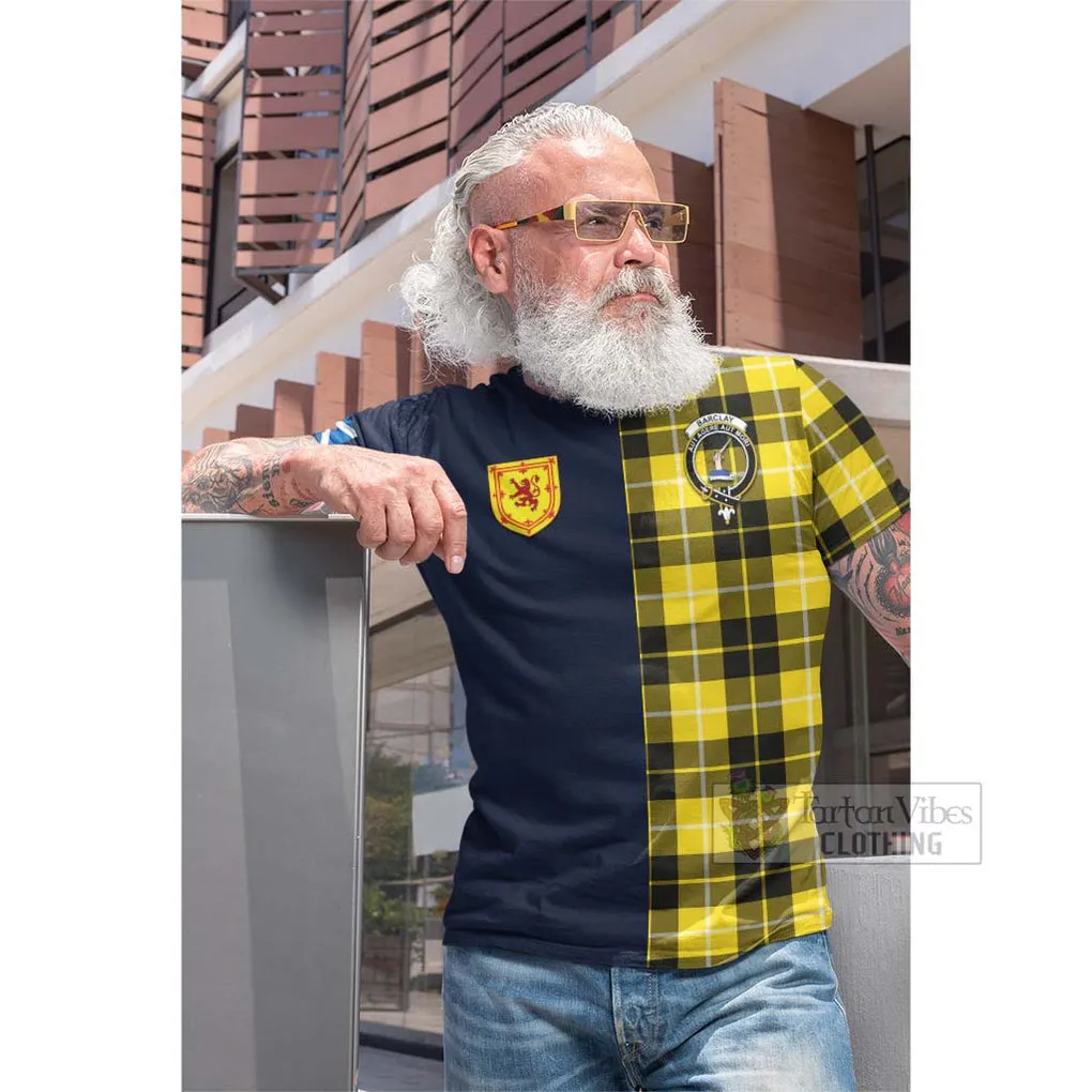 Barclay Dress Modern Tartan Cotton T-shirt Alba with Scottish Lion Royal Arm Half Style