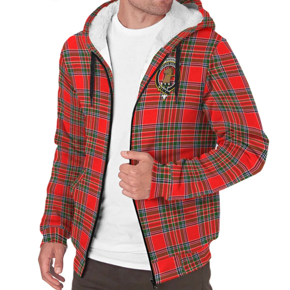 Binning Tartan Sherpa Hoodie with Family Crest