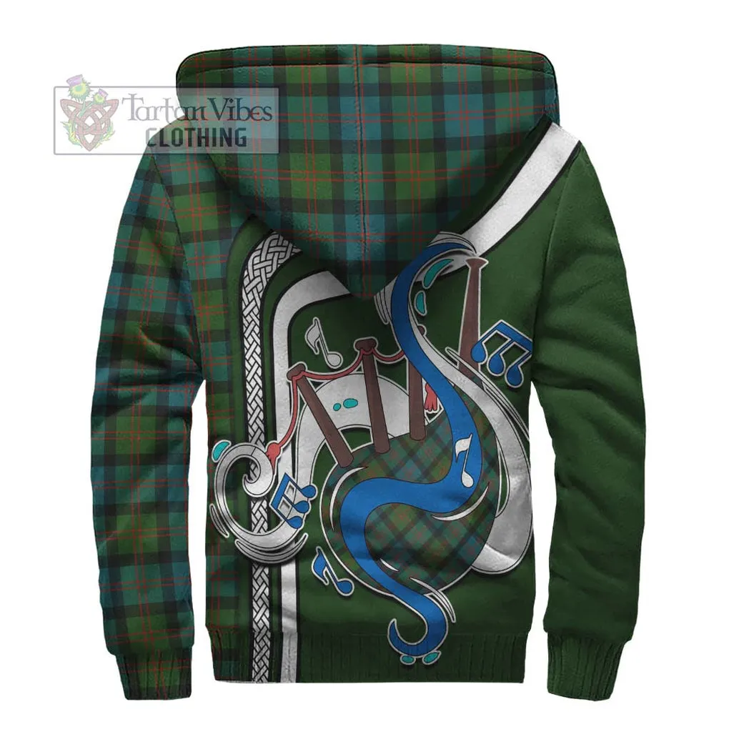 Blair Ancient Tartan Sherpa Hoodie with Epic Bagpipe Style