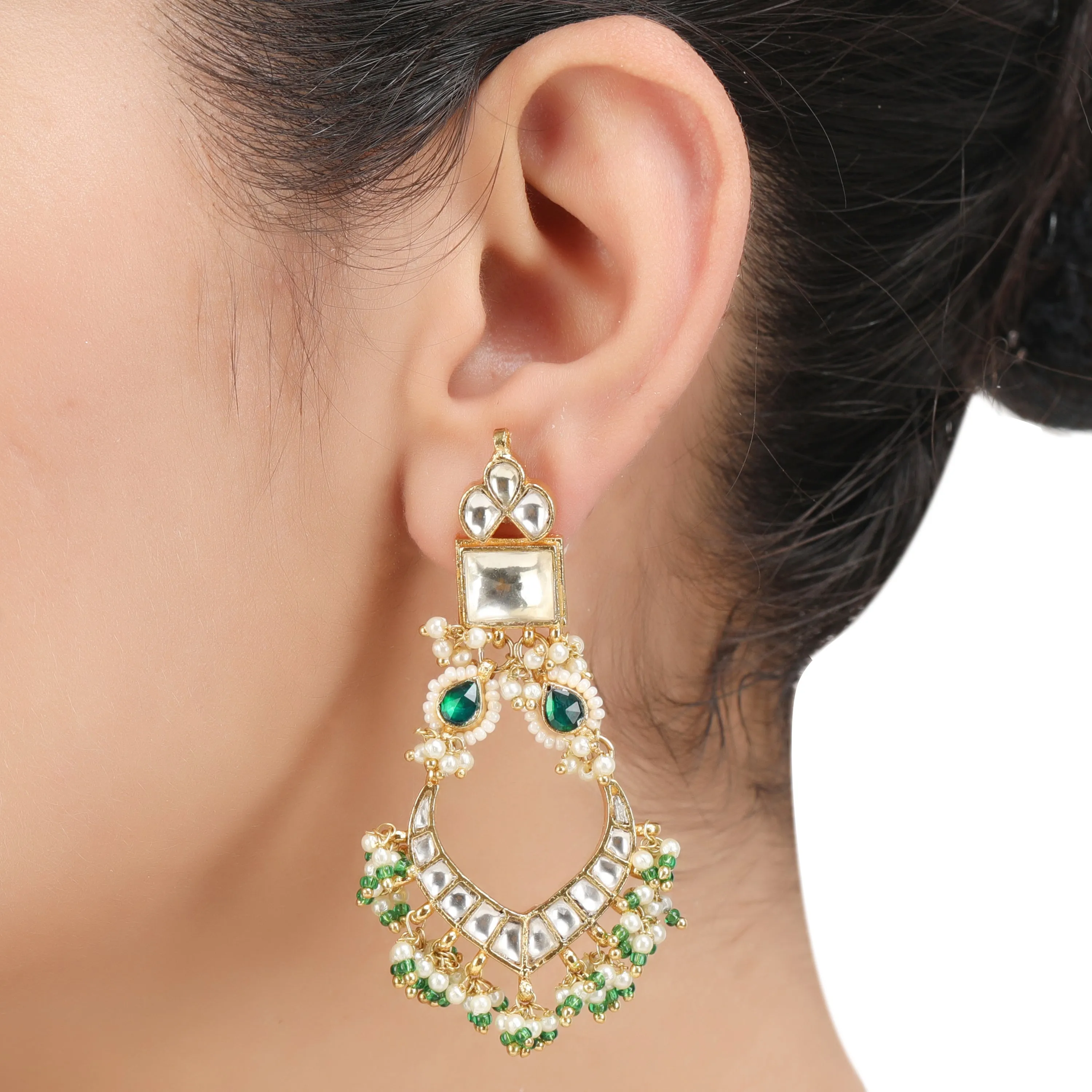 CHANDA KUNDAN PAAN EARRING