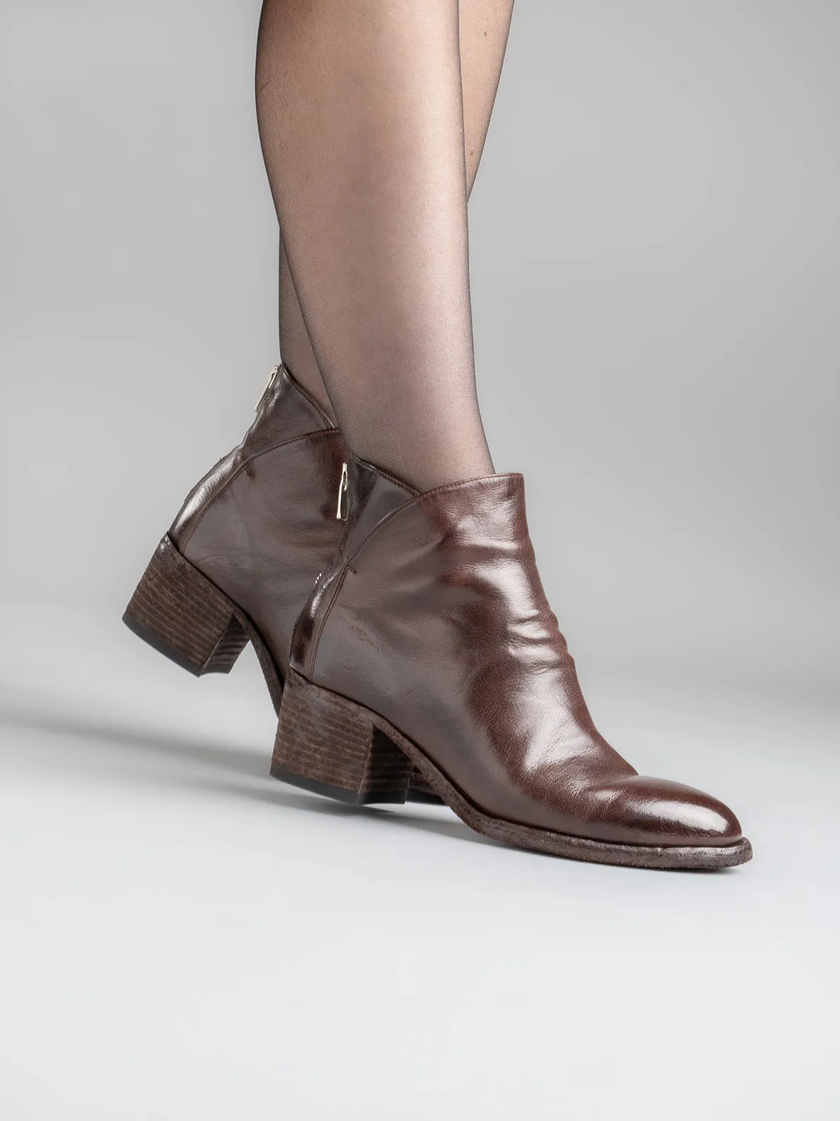 DENNER 100 - Black Leather Ankle Boots