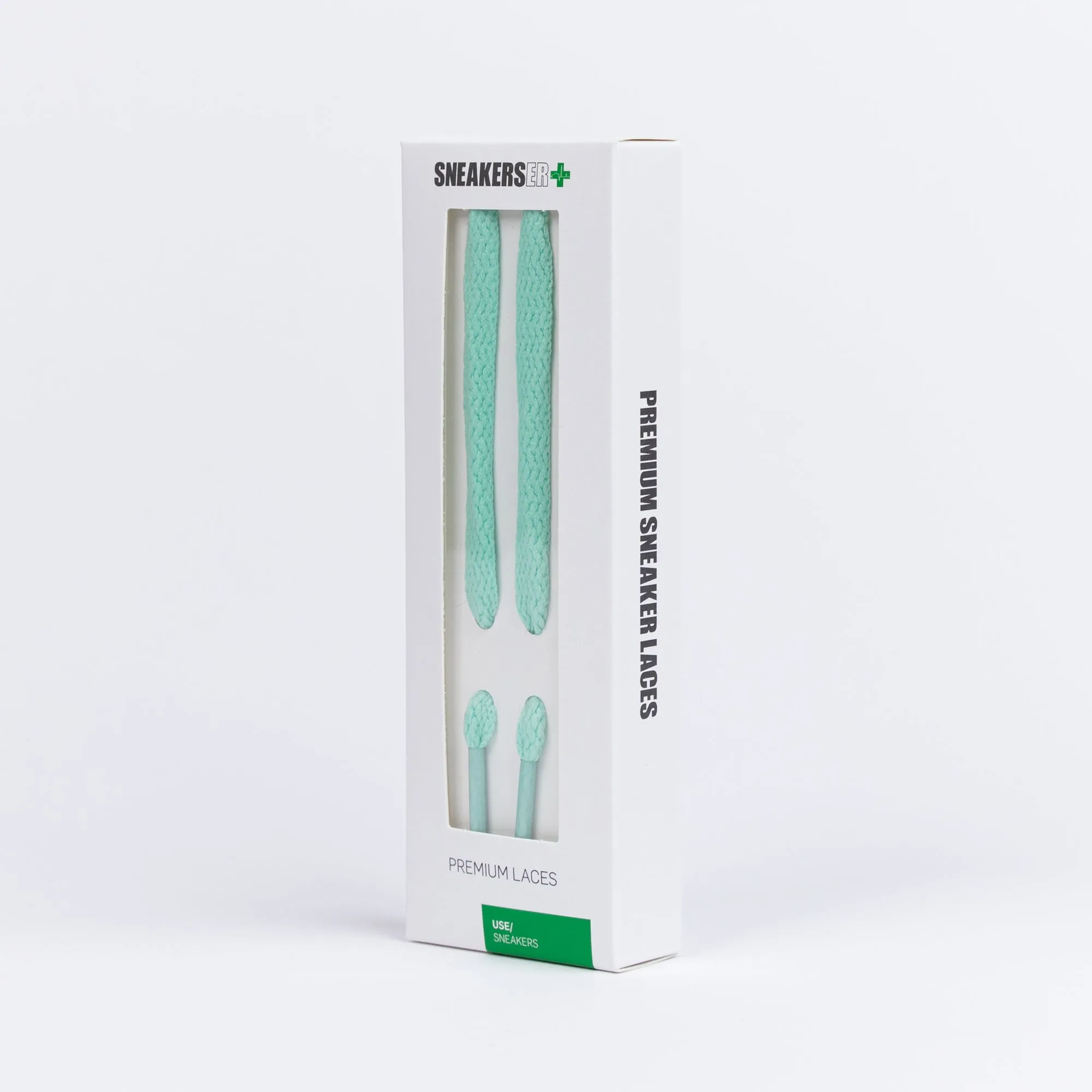 HIGH TOP FLAT SNEAKER LACES 180CM X 8mm MINT GREEN