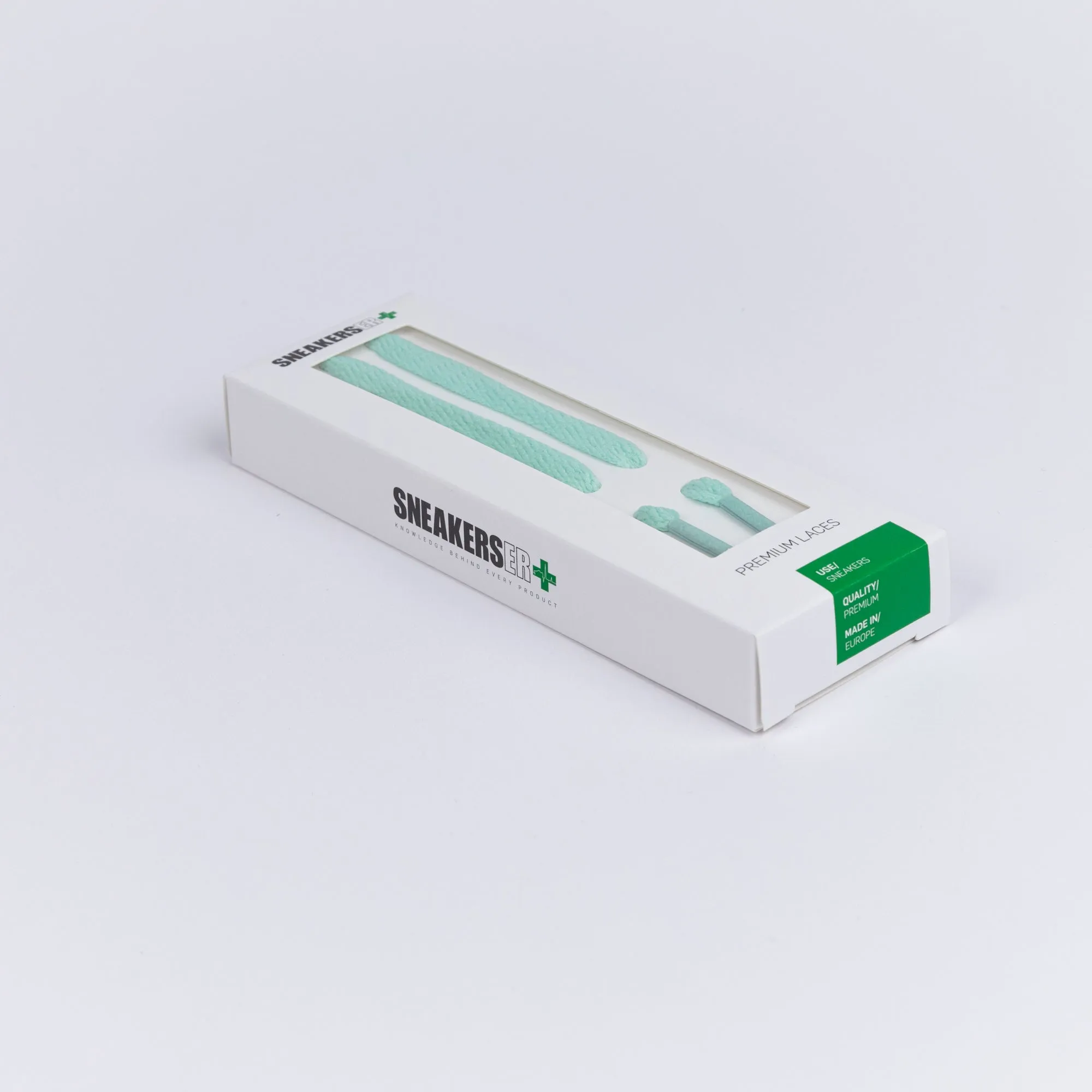 HIGH TOP FLAT SNEAKER LACES 180CM X 8mm MINT GREEN
