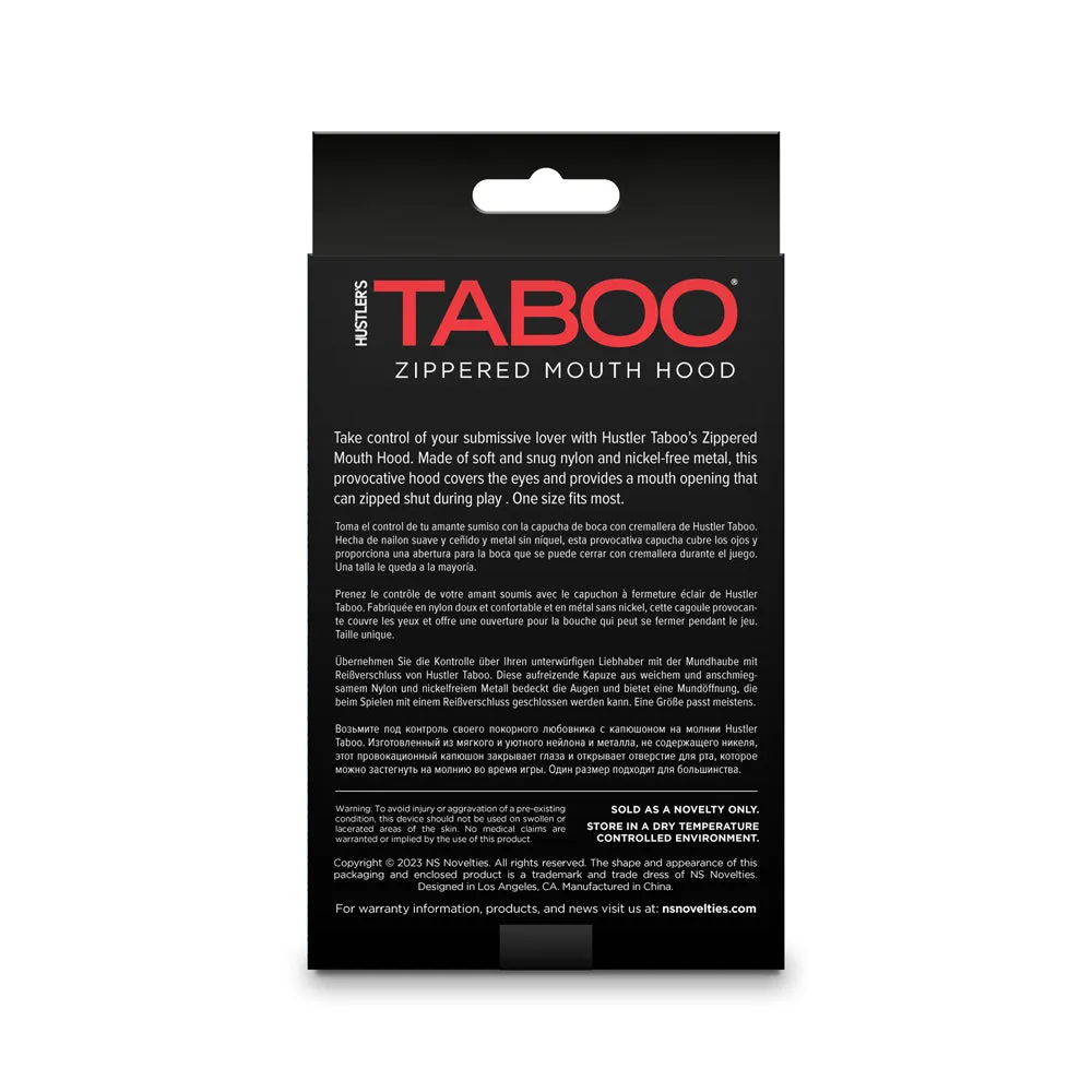 Hustler Taboo Zippered Mouth Hood White