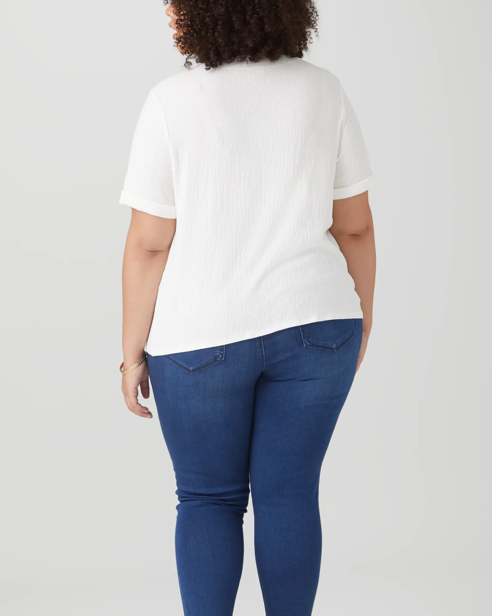 Jennifer Tie-Front Top | White