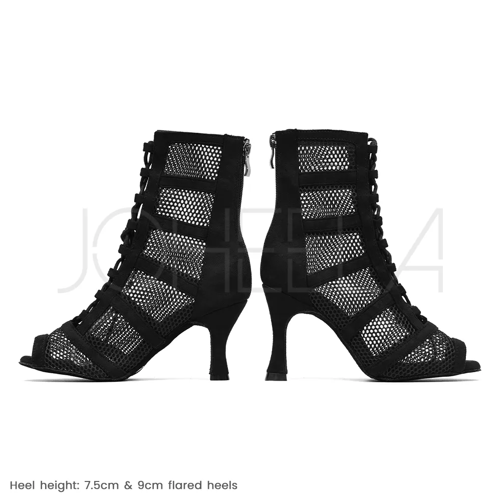 Leana noir - Talons évasés - Personnalisable