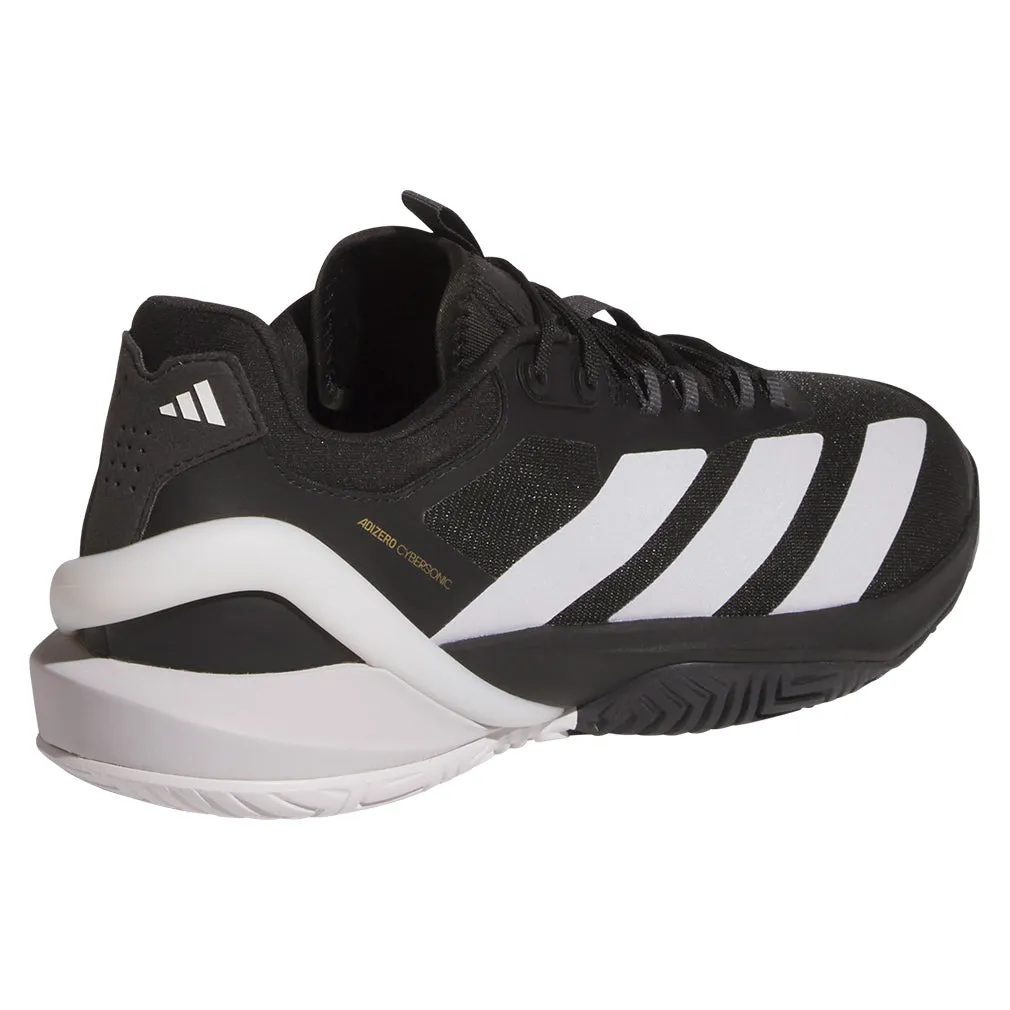 Men`s Adizero Cybersonic 2 Tennis Shoes Core Black and Carbon