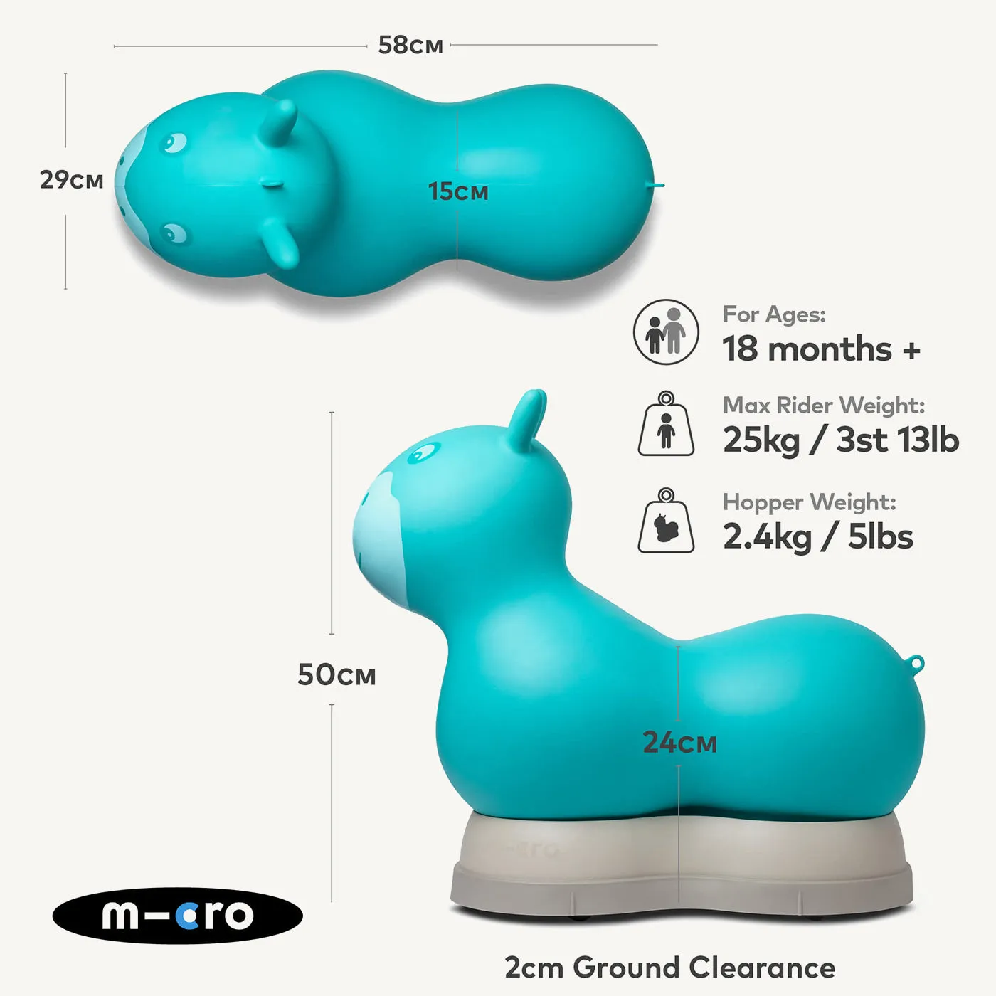 Micro Scooters Air Hopper - Aqua