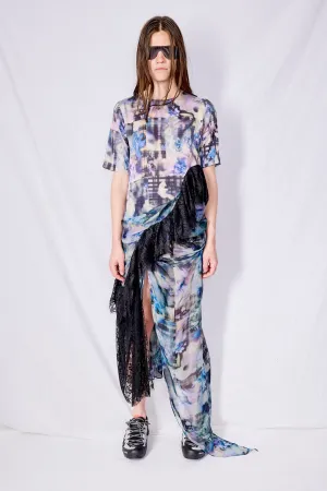 Navy Garden Blur Fanny Ritual Dress