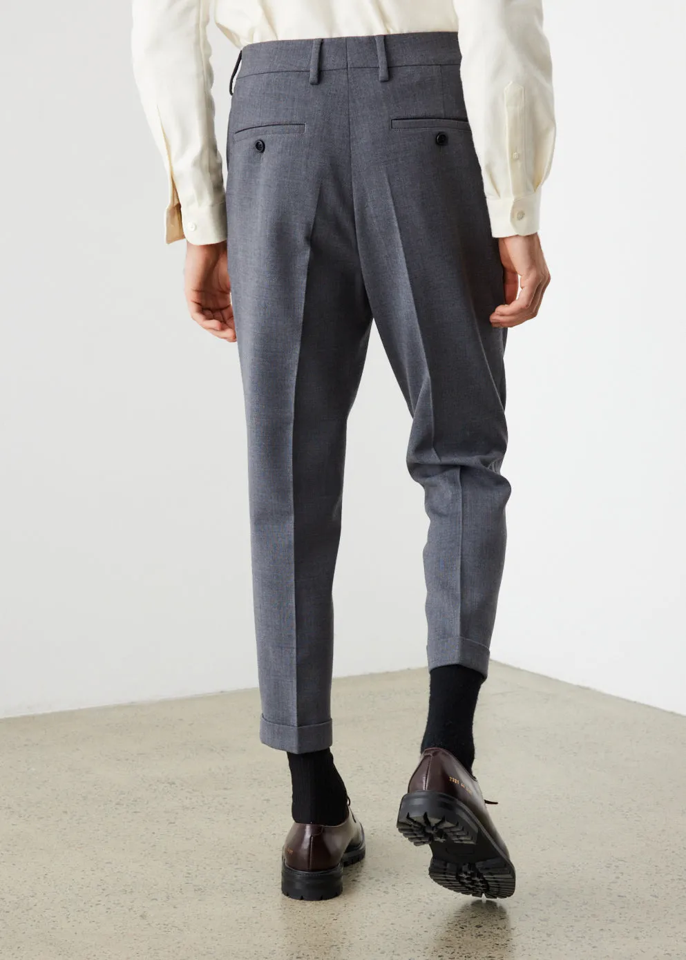 Pleated Carrot Trousers