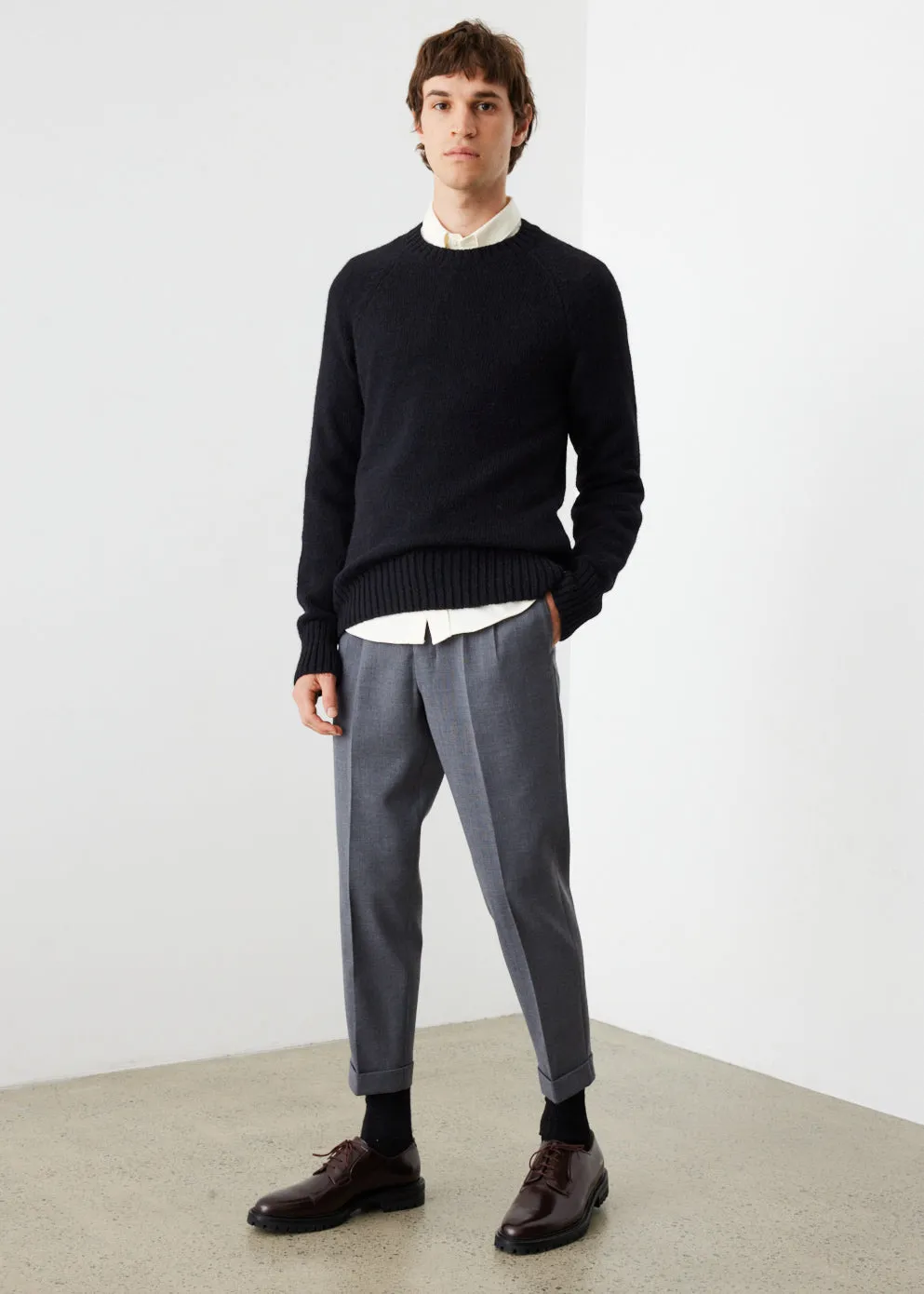 Pleated Carrot Trousers