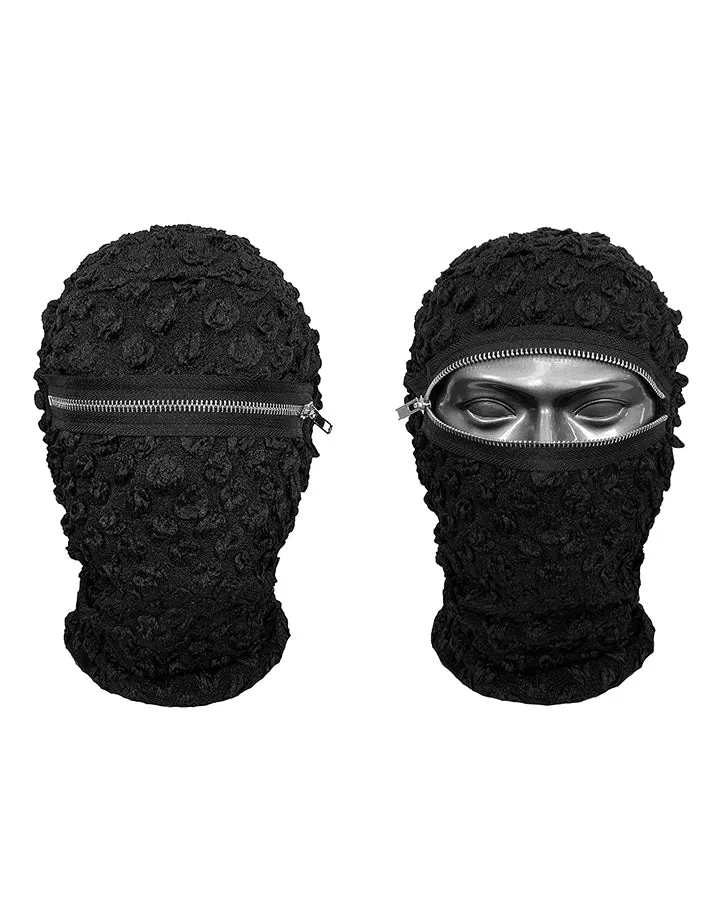 Punk Style Metal Studded Zipper Mask