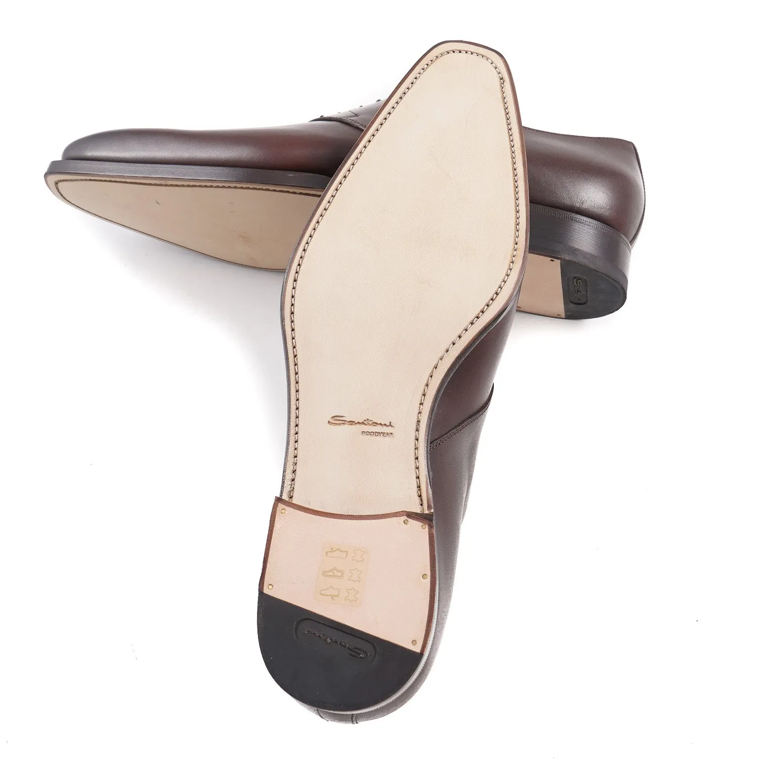 Santoni Goodyear-Welt Derby in Brown