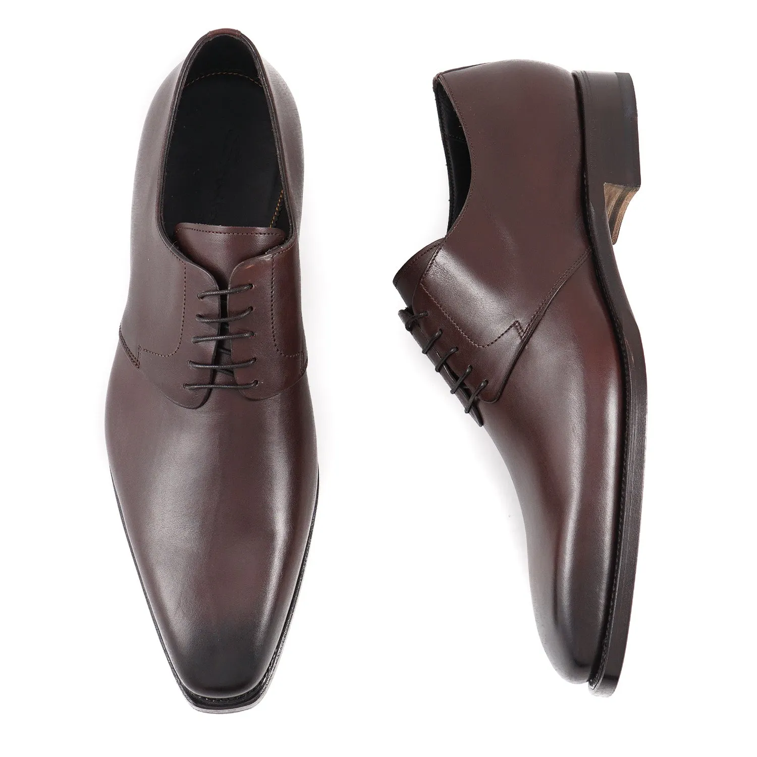 Santoni Goodyear-Welt Derby in Brown
