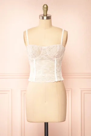 Sheila | White Lingerie Style Lace Top