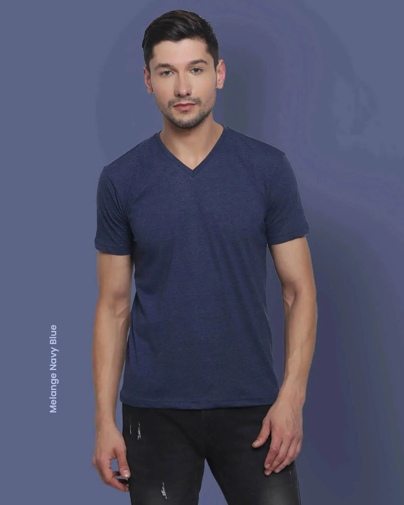 Solid Pack of 9: V Neck Half Sleeves
