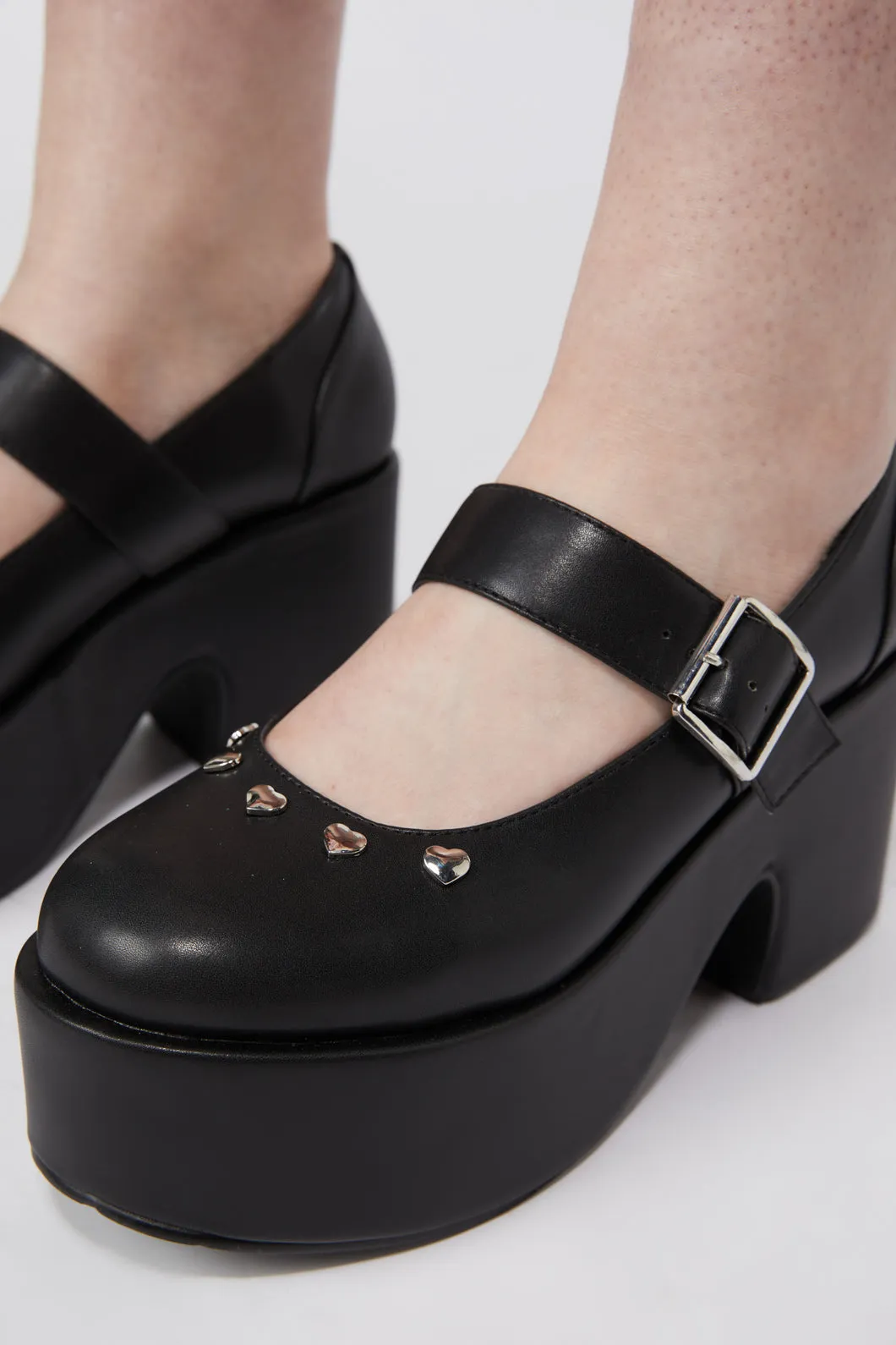 Studded Heart Mary Jane