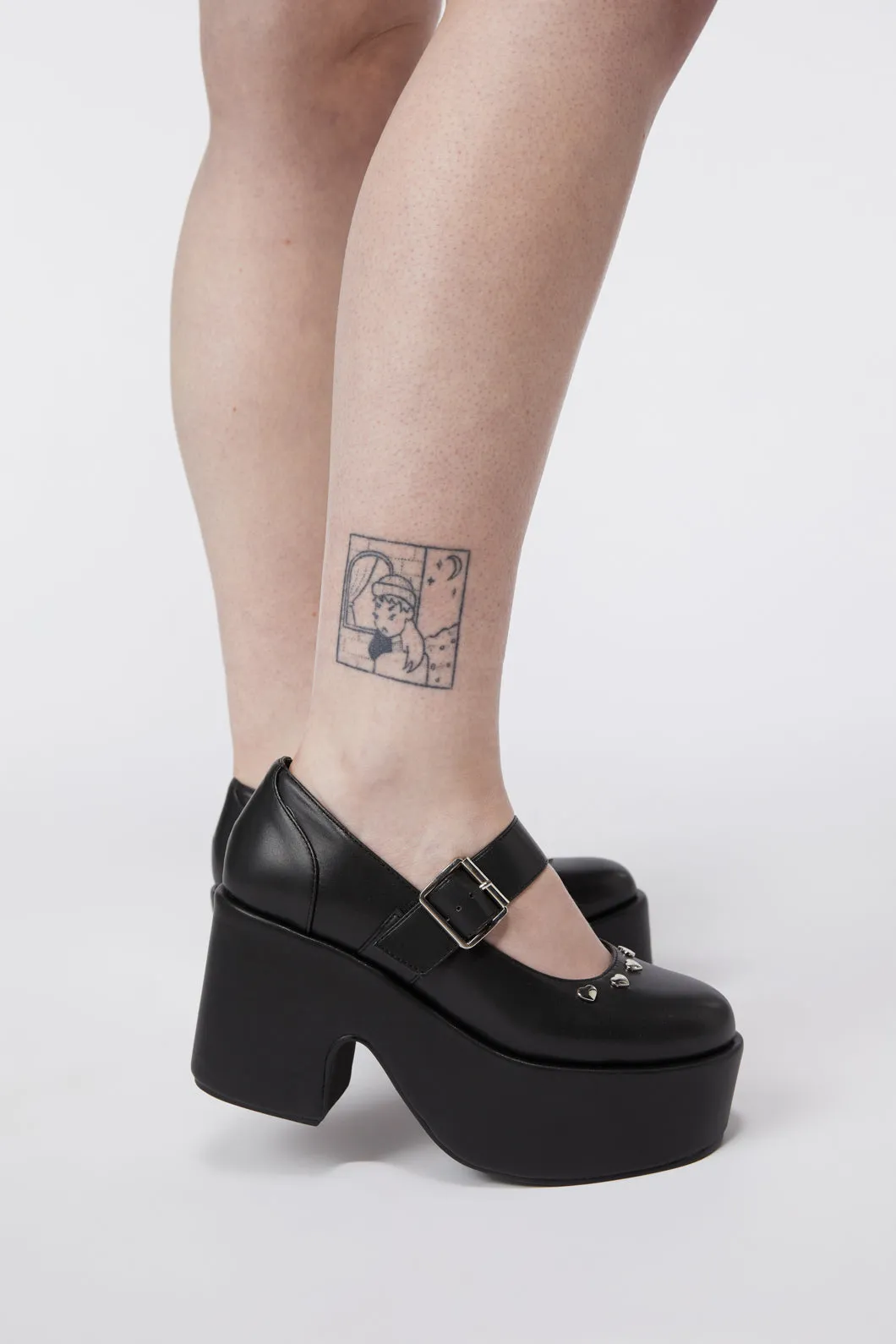 Studded Heart Mary Jane