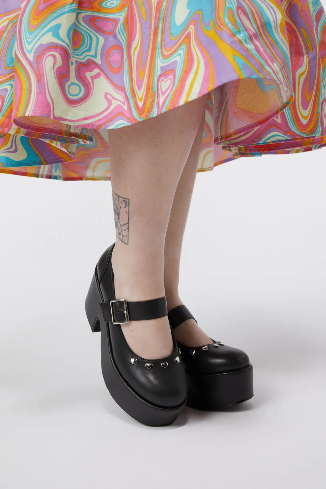 Studded Heart Mary Jane