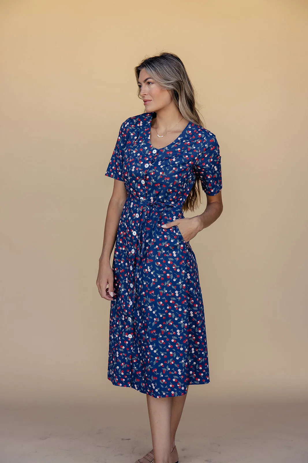 The Cherry Button Down Dress