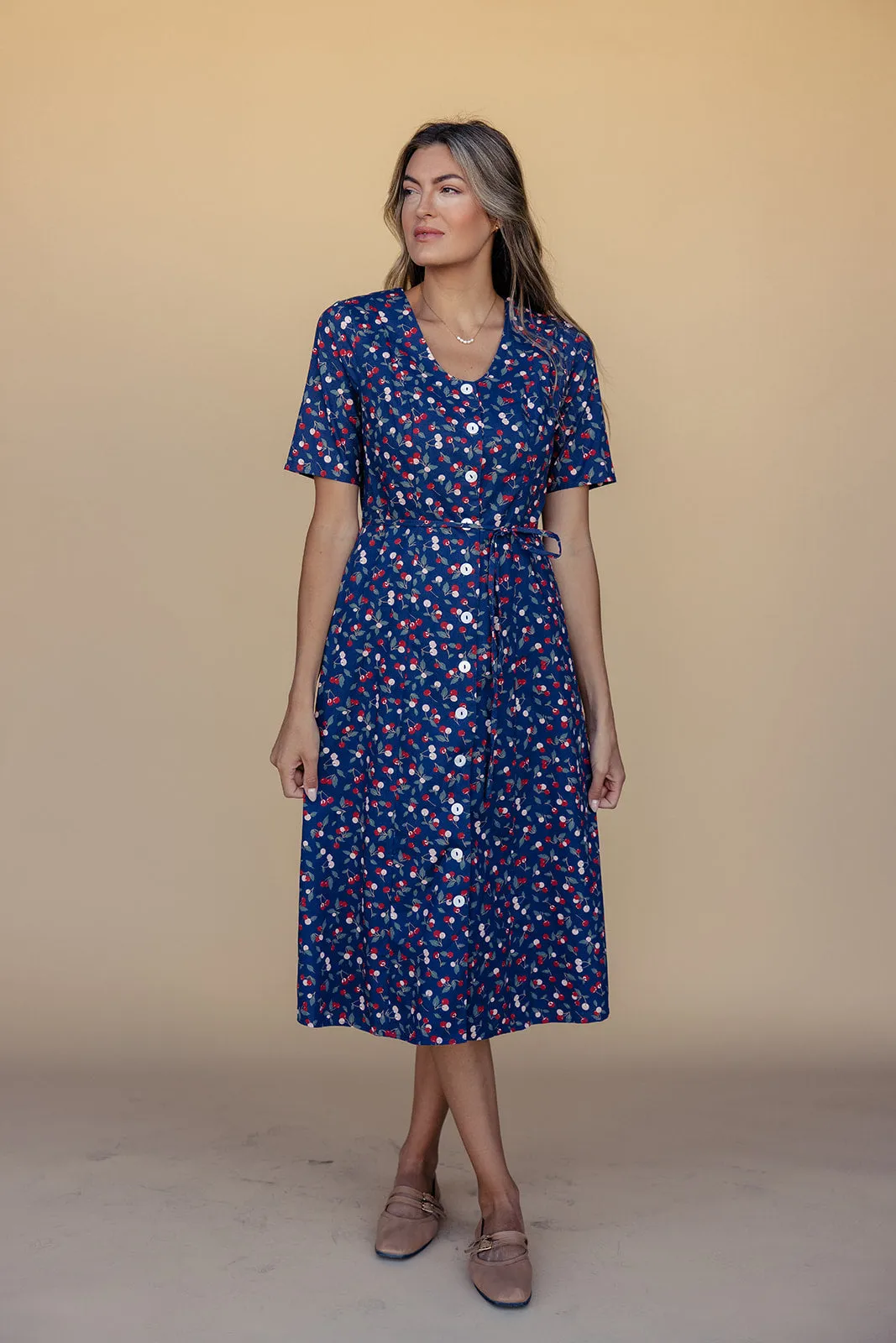 The Cherry Button Down Dress