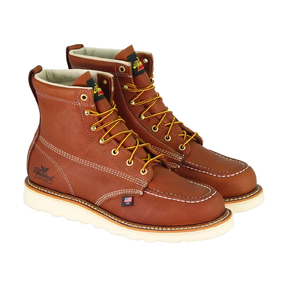 Thorogood Men's Moc Toe MAXWear Wedge 6" Steel Toe Work Boot_Tobacco