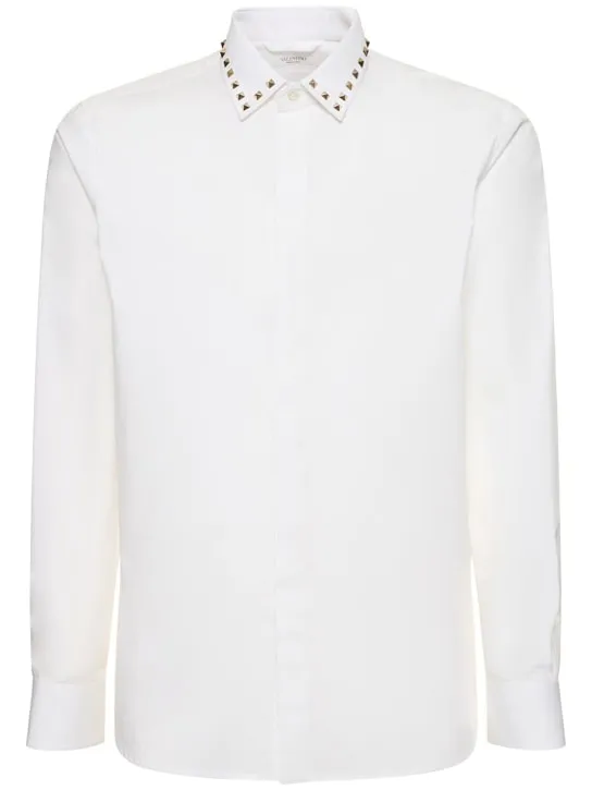 Valentino   Studded classic cotton shirt 