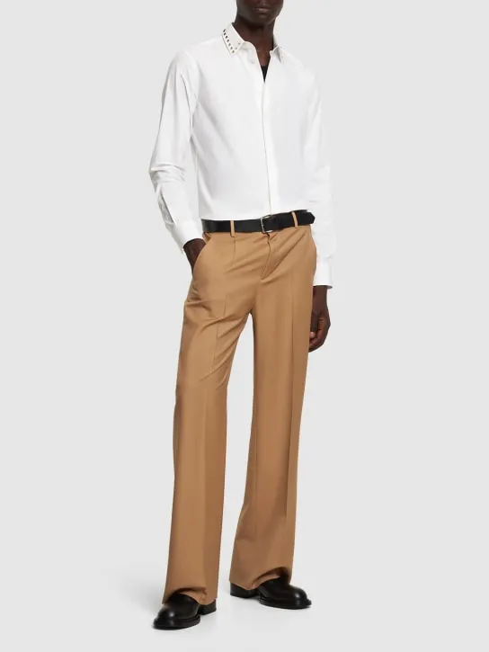 Valentino   Studded classic cotton shirt 