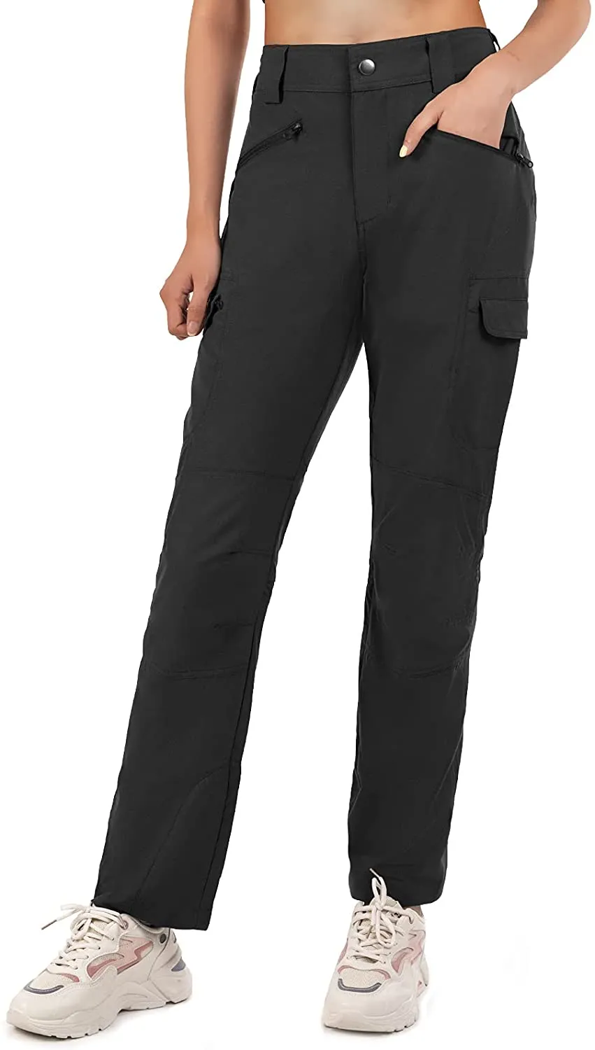 Vzteek Damen-Wanderhose-Sommer-Trekkinghose-Stretch-Atmungsaktiv-Outdoorhose-leicht-treckinghose 4 Reißverschlusstaschen Kletter Camping Arbeits Touren Herbst Bequeme Casual Hiking Pants